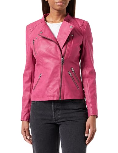 ONLY Damen ONLAVA Faux Leather Biker OTW NOOS Jacke, Cerise, 32 von ONLY