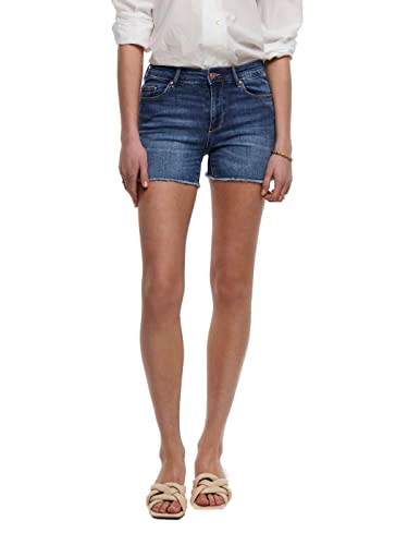 ONLY Damen ONLBLUSH MID SK DNM Shorts NOOS 15196303, Dark Blue Denim, L von ONLY