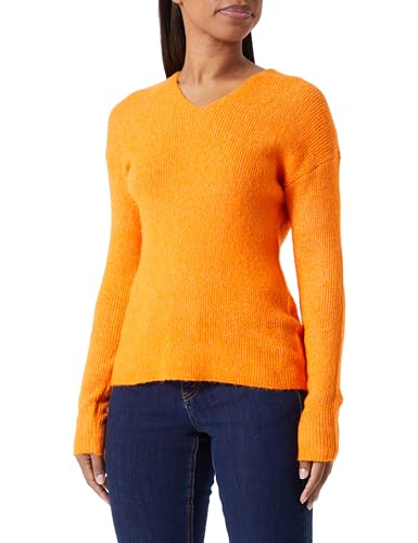 ONLY Damen ONLCAMILLA V-Neck L/S KNT NOOS Pullover, Russet Orange/Detail:Melange, L von ONLY