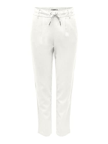 ONLY Damen ONLCARO-POPTRASH Easy Linen BL PNT NOOS Leinenhose, Cloud Dancer, M / 32L von ONLY