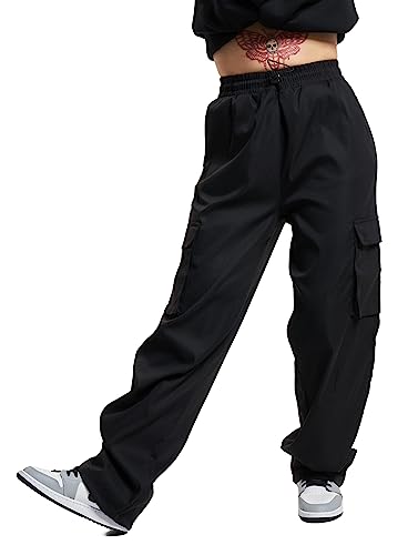 ONLY Cargo Hose Lässige Stoffhose Poptrash Paperback Pants Trousers mit Gummizug Abschluss ONLCASHI, Farben:Schwarz,Größe Damen:L/L32,Z - Länge L30/32/34/36/38:L32 von ONLY