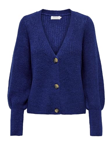 ONLY Damen Onlclare L/S Cardigan KNT Noos Sweater, Surf The Web/Detail:Melange,XL von ONLY