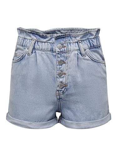 ONLY Damen Denim Jeans Shorts | Kurze Bermuda Pants Sommer Hose | Paperback mit elastischem Bund ONLCUBA, Farben:Blau, Größe:M ONLY Damen Denim Jeans Shorts | Kurze Bermuda Pants Sommer Hose | Paperback mit elastischem Bund ONLCUBA, Farben:Blau, Größe:M von ONLY