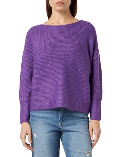 ONLY Damen ONLDANIELLA L/S KNT NOOS Pullover, Amaranth Purple/Detail:Melange, M von ONLY