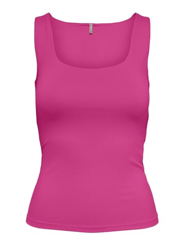 ONLY Damen ONLEA S/L 2-Ways FIT JRS NOOS Top, Raspberry Rose, Large von ONLY