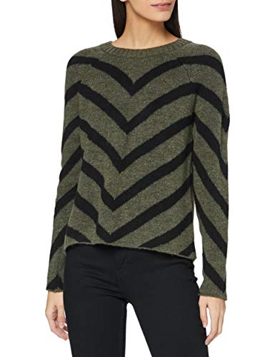 ONLY Damen ONLELIZA L/S Pullover KNT NOOS 15191792, Lizard/W/Black, XS von ONLY