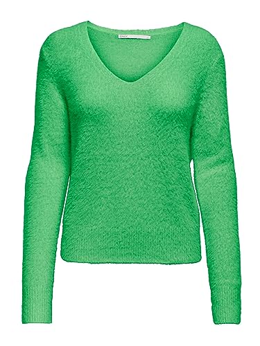 ONLY Damen ONLELLA PIUMO LS V-Neck CC KNT Pullover, Island Green, L von ONLY