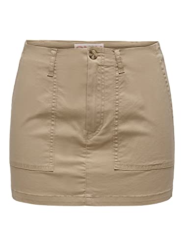 ONLY Damen ONLEVELYN MW Short Cargo Skirt PNT Rock, Cornstalk, XS von ONLY