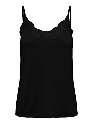 ONLY Damen ONLFREE Life S/L LACE MODAL TOP JRS Jumpsuit, Black, XS von ONLY