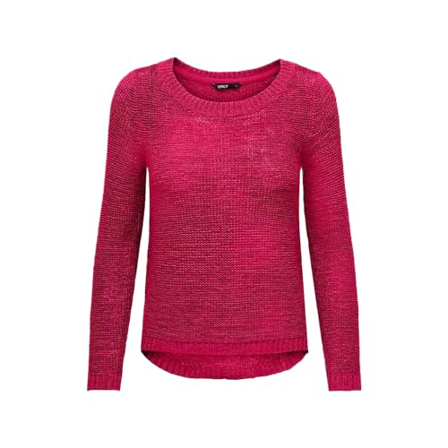 ONLY Damen ONLGEENA XO L/S KNT NOOS Pullover, Cerise, L von ONLY