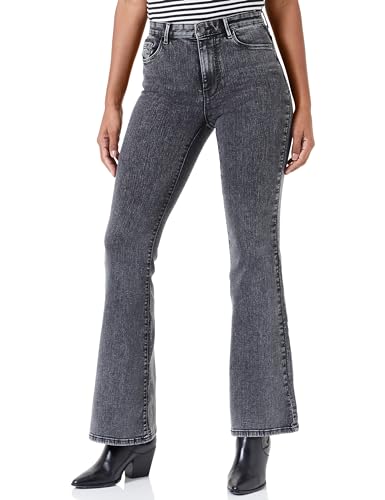 ONLY Damen ONLHELLA Life HW Retro Flared DNM PJ006 Jeans, Dark Grey Denim, M / 32L von ONLY