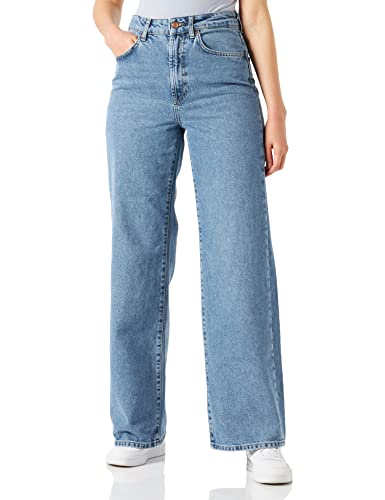 ONLY Damen Straight Leg Denim Jeans | High Waist Gerade Weite Hose | Wide Vintage Pants ONLHOPE, Farben:Blau, Größe:26W / 32L von ONLY