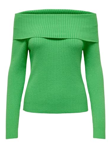 ONLY Damen ONLKATIA LS Off Shoulder KNT Pullover, Island Green, Small von ONLY