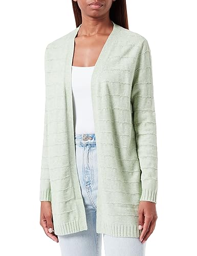 ONLY Damen ONLKATIA LS Struct Open Card CC KNT Strickjacke, Smoke Green/Detail:Melange, S von ONLY