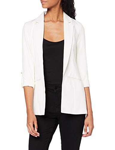 ONLY Damen Blazer ONLKayle Orleen Sakko mit Dreiviertel-Ärmeln 15218743 Cloud Dancer 34 von ONLY