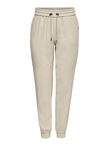 ONLY Damen Elegante Business Stoffhose | Loose Fit Poptrash Paperback Pants | Elastischer Tunnelzug ONLKELDA, Farben:Beige, Größe:34W / 30L ONLY Damen Elegante Business Stoffhose | Loose Fit Poptrash Paperback Pants | Elastischer Tunnelzug ONLKELDA, Farben:Beige, Größe:34W / 30L von ONLY
