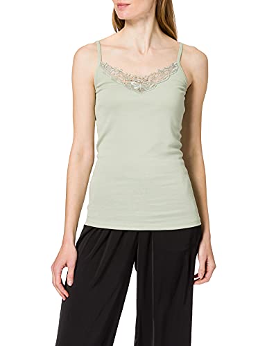 ONLY Damen ONLKIRA Life LACE Singlet 2PACK NOOS Top, Desert Sage/Pack:Desert SAGE/Black, S von ONLY