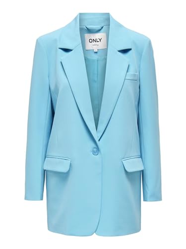 ONLY Damen ONLLANA-Berry L/S OVS TLR NOOS Blazer, Cyan Blue, 40 von ONLY