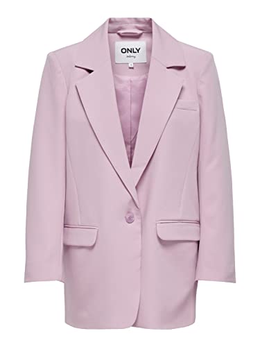 ONLY Damen ONLLANA-Berry L/S OVS TLR NOOS Blazer, Dawn Pink, 40 von ONLY