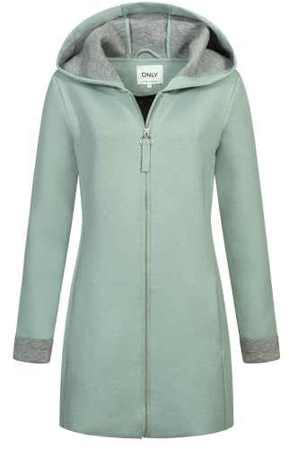 ONLY Damen ONLLENA Bonded Hood Coat CC CS OTW Mantel (DE/NL/SE/PL, Alphanumerisch, S, Regular, Regular, Gray Mist) von ONLY