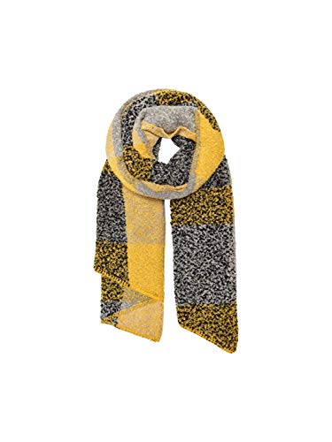 ONLY NOS Damen onlLIMA Check SCARF NOOS Schal, Grau (Light Grey Melange Detail: Check Golden Spice), One Size (Herstellergröße: One Size) von ONLY