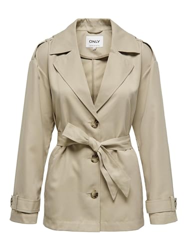 ONLY Damen ONLLINE Short OTW NOOS Trenchcoat, Humus, L von ONLY