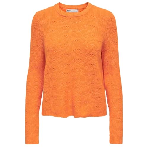 ONLY Damen ONLLOLLI L/S KNT NOOS Pullover, Russet Orange/Detail:Melange, L von ONLY