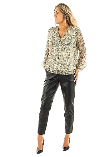 ONLY Damen ONLLUNA L/S V-Neck TOP CS NOOS PTM Langarmshirt, Duffel Bag/AOP:Tanya Flower, Large von ONLY