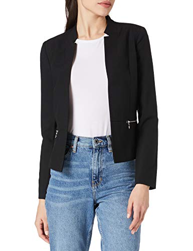 ONLY Damen ONLMADDY-KOMA LS Short Zip CC TLR Blazer, Black, 36 von ONLY