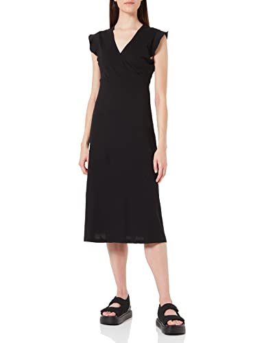 ONLY Damen ONLMAY Life S/L WRAP MIDI Dress JRS Keid, Black, L von ONLY