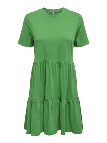 ONLY Damen ONLMAY Life S/S Peplum Dress Box JRS Jerseykleid, Green Bee, X-Large von ONLY