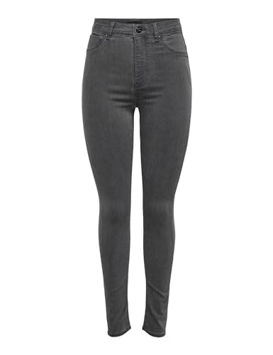 ONLY Damen Onlmila-iris Hw Lank Sk Leg DNM Pimbox Jeans, Grey Denim, 32/XS-L ONLY Damen Onlmila-iris Hw Lank Sk Leg DNM Pimbox Jeans, Grey Denim, 32/XS-L von ONLY