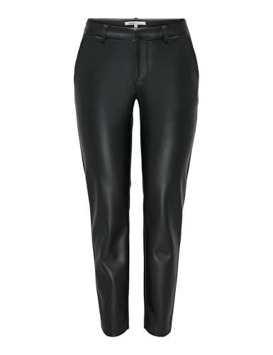 ONLY Damen ONLMIRI Life MW Faux LEA Cigarette PNT Hose, Phantom, 32/XS-L ONLY Damen ONLMIRI Life MW Faux LEA Cigarette PNT Hose, Phantom, 32/XS-L von ONLY
