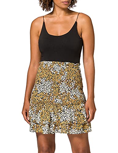 Only Damen ONLMOLLIE Short Skirt WVN Rock, Black/AOP:Ditsy, L von ONLY