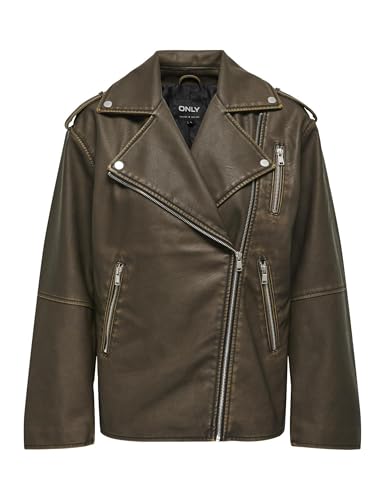 ONLY Damen ONLMONTANA Faux Leather Biker CC OTW Bikerjacke 15322430,Wren,S ONLY Damen ONLMONTANA Faux Leather Biker CC OTW Bikerjacke 15322430,Wren,S von ONLY