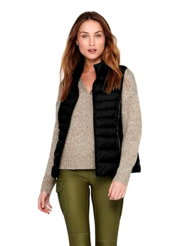 ONLY Damen ONLNEWCLAIRE Quilted Waistcoat OTW NOOS Jacke, Black/Detail:Pipping Tone in Tone, XXL von ONLY