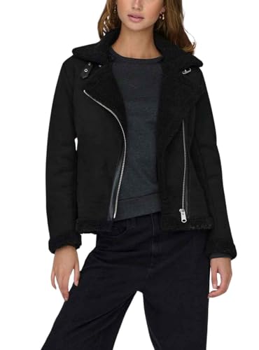 ONLY Damen ONLNEWDIANA Aviator Jacket CC OTW Jacke, Black, M von ONLY