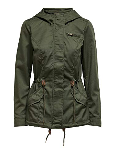 ONLY Damen Übergangsjacke Kurzmantel New Lorca Spring Parka 15168792 forest night M von ONLY