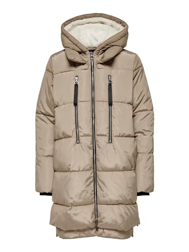 ONLY Damen Onlnewnora Long Puffer Coat Life Cc OTW Pufferjacket 15304792,Crockery,L ONLY Damen Onlnewnora Long Puffer Coat Life Cc OTW Pufferjacket 15304792,Crockery,L von ONLY