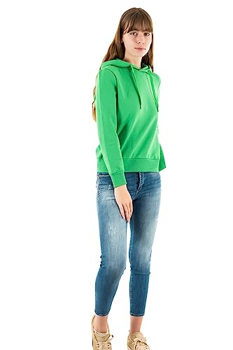 ONLY Damen ONLNOOMI L/S Hood NOOS, Kelly Green/Print:ONLY Logo, 36 von ONLY