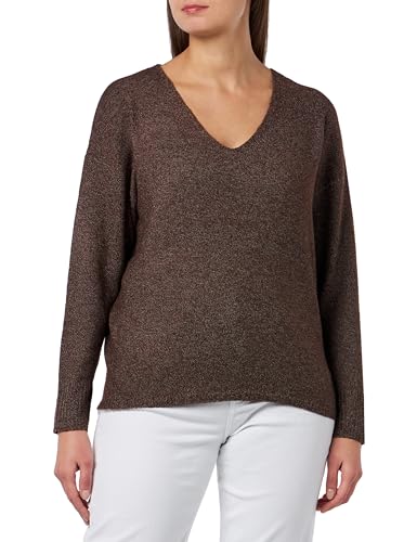 ONLY Damen ONLRICA Life L/S V-Neck PULLO KNT NOOS Pullover, Deep Mahogany/Detail:Melange, XL von ONLY