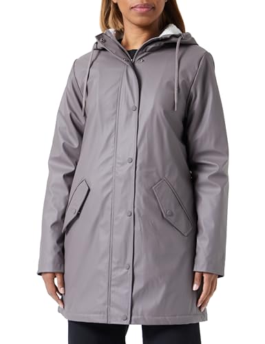 ONLY Damen ONLSALLY Raincoat OTW NOOS Mantel, Plum Kitten/Detail:White Teddy, XXL von ONLY