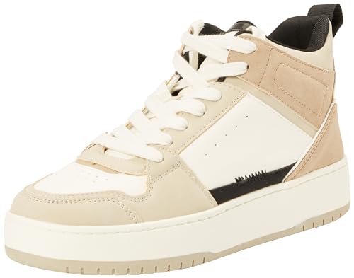 ONLY Damen ONLSAPHIRE-2 PU HIGH NOOS Sneaker, Beige/Detail:Black, 36 EU von ONLY