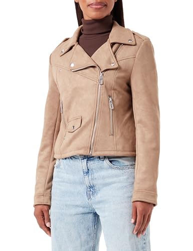 ONLY Damen ONLSCOOTIE Faux Suede Biker Jacket OTW Lederimitatjacke, Otter, M von ONLY