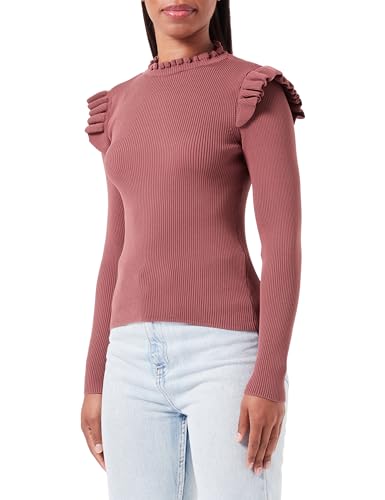 ONLY Damen ONLSIA Sally Ruffle LS KNT NOOS Pullover, Rose Brown, XXXL von ONLY