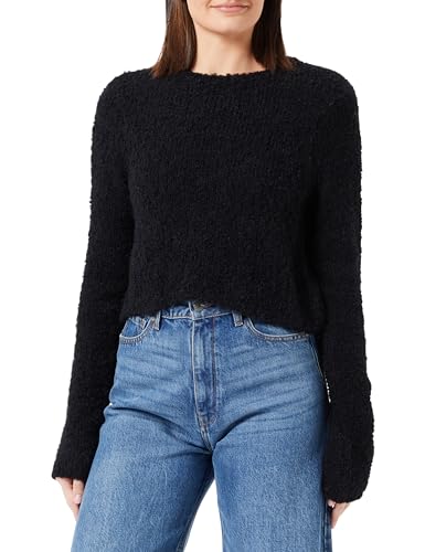 ONLY Damen ONLSIMA LS O-Neck KNT Strickpullover, Black, Large von ONLY