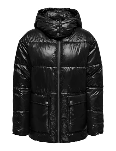 ONLY Damen ONLSKY Oversized Puffer Jacket CC OTW Pufferjacket15321847,Schwarz,L von ONLY