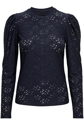 ONLY Damen ONLSMILLA L/S Puff TOP JRS Langarmshirt, Night Sky, XS von ONLY