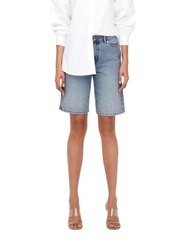 ONLY Damen ONLSONNY HW Wide DNM NAS843 NOOS Shorts, Light Blue Denim, L von ONLY