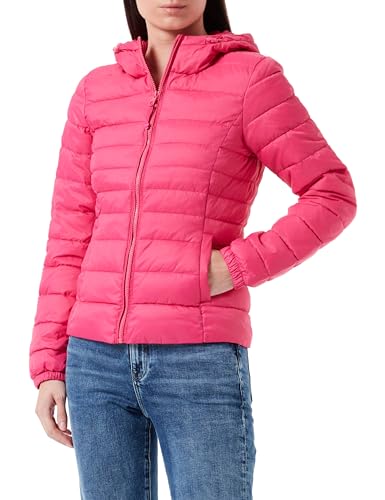 ONLY Damen Steppjacke Tahoe Hood gesteppte Übergangsjacke 15156569 Fuchsia Purple S von ONLY